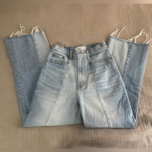 abercrombie 'the crop wide leg' ultra high rise jeans